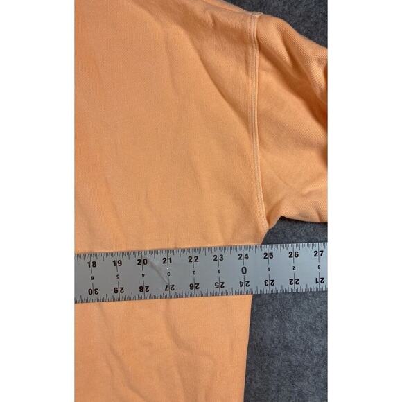 Aerie Sweater Womens Medium Bright Orange Pink Distressed Oversized 3/4 Sleeves - Picture 3 of 14